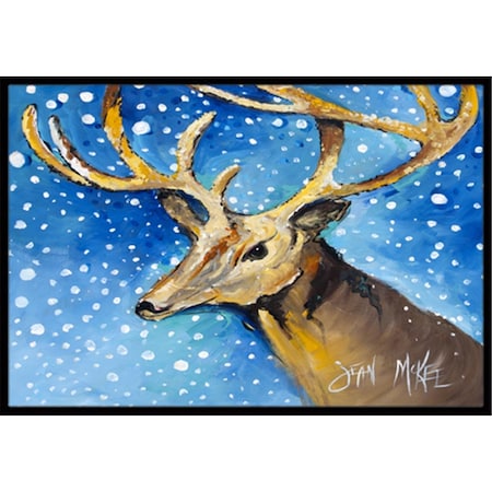 Carolines Treasures Reindeer Indoor and Outdoor Mat- 18 x 27 in. JMK1009MAT
